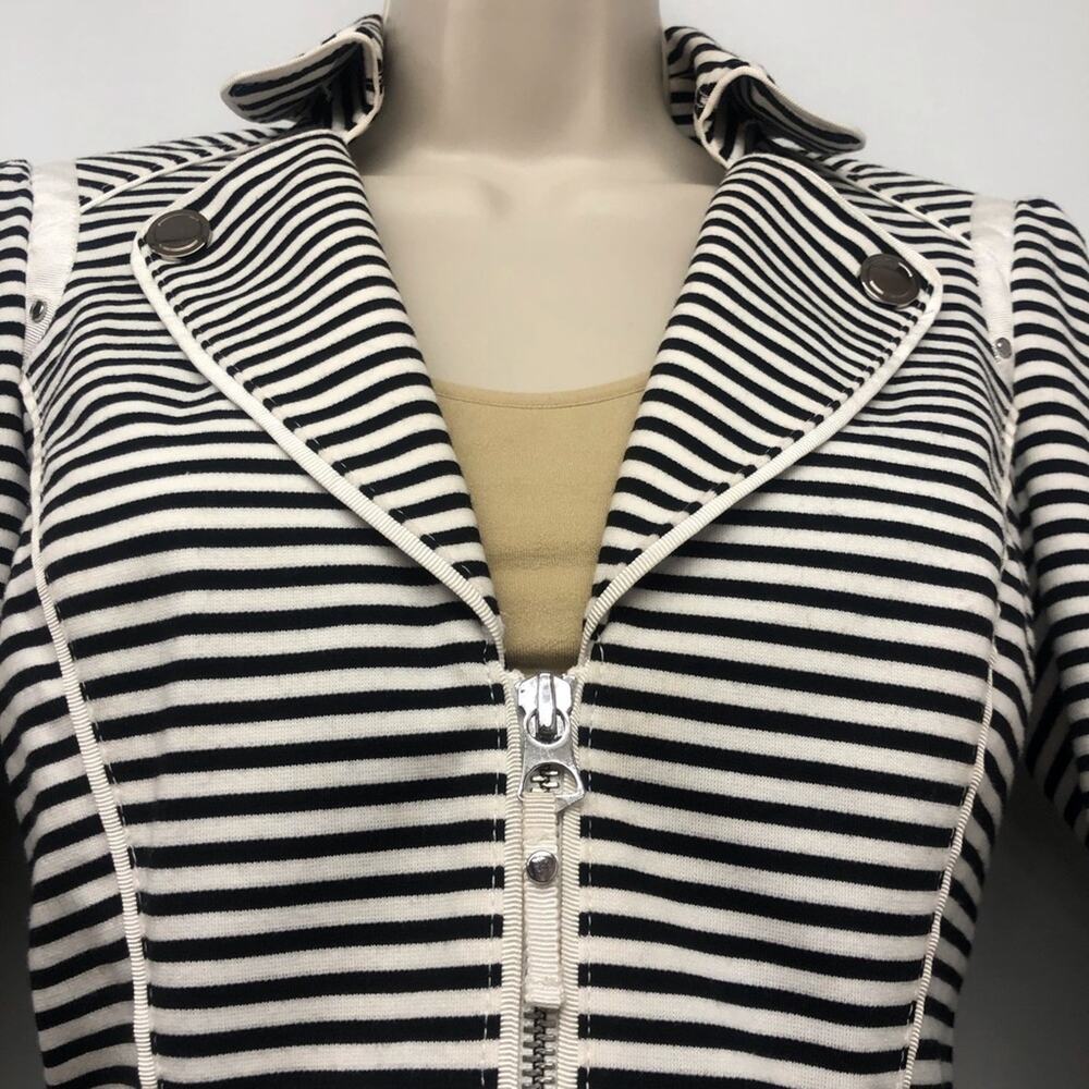 White House Black Market Stripe Moto Jacket - Picture 4 of 16